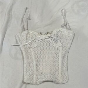 White Fox White Corset Top